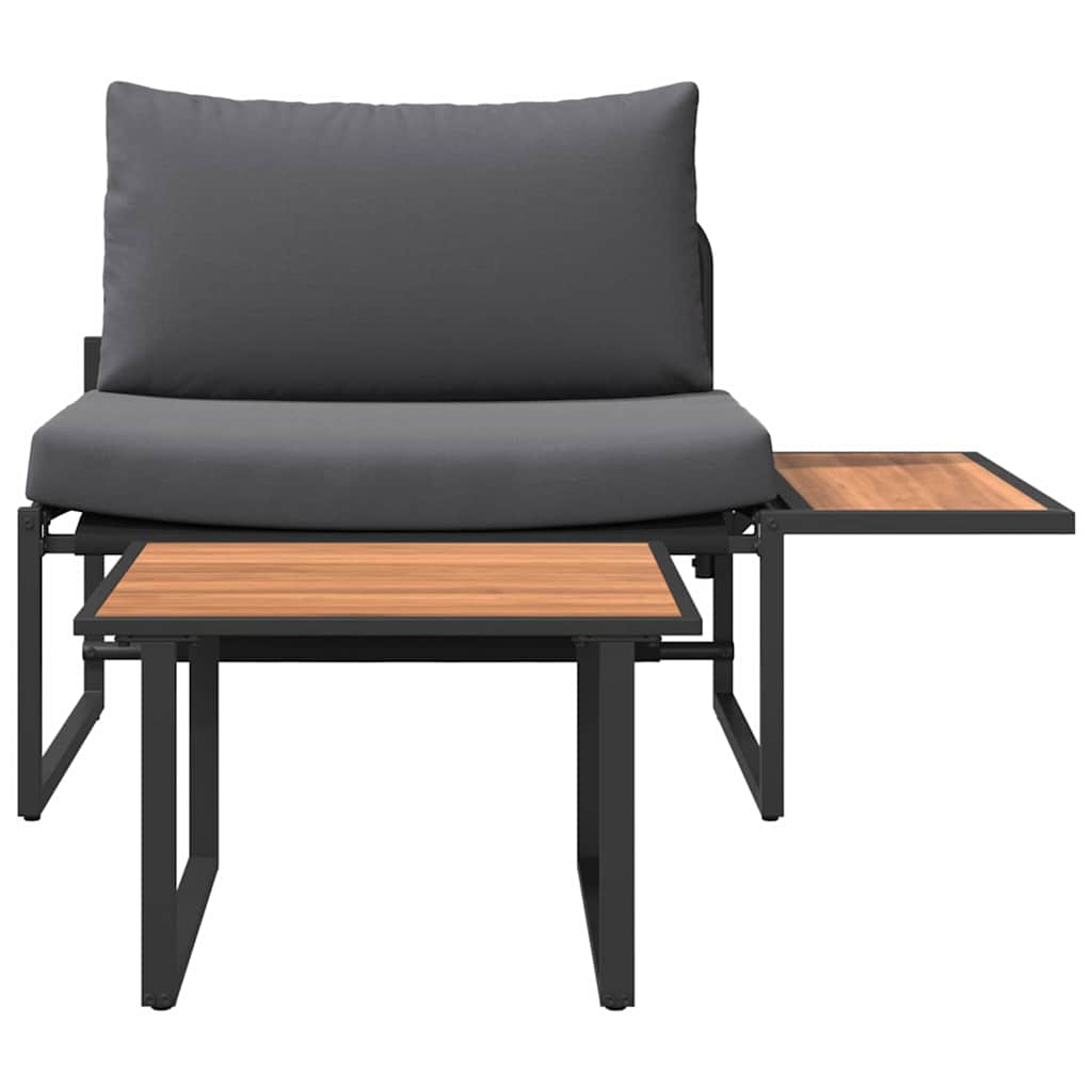 Gartensofa-set 2 Stk. Anthrazit Stahl