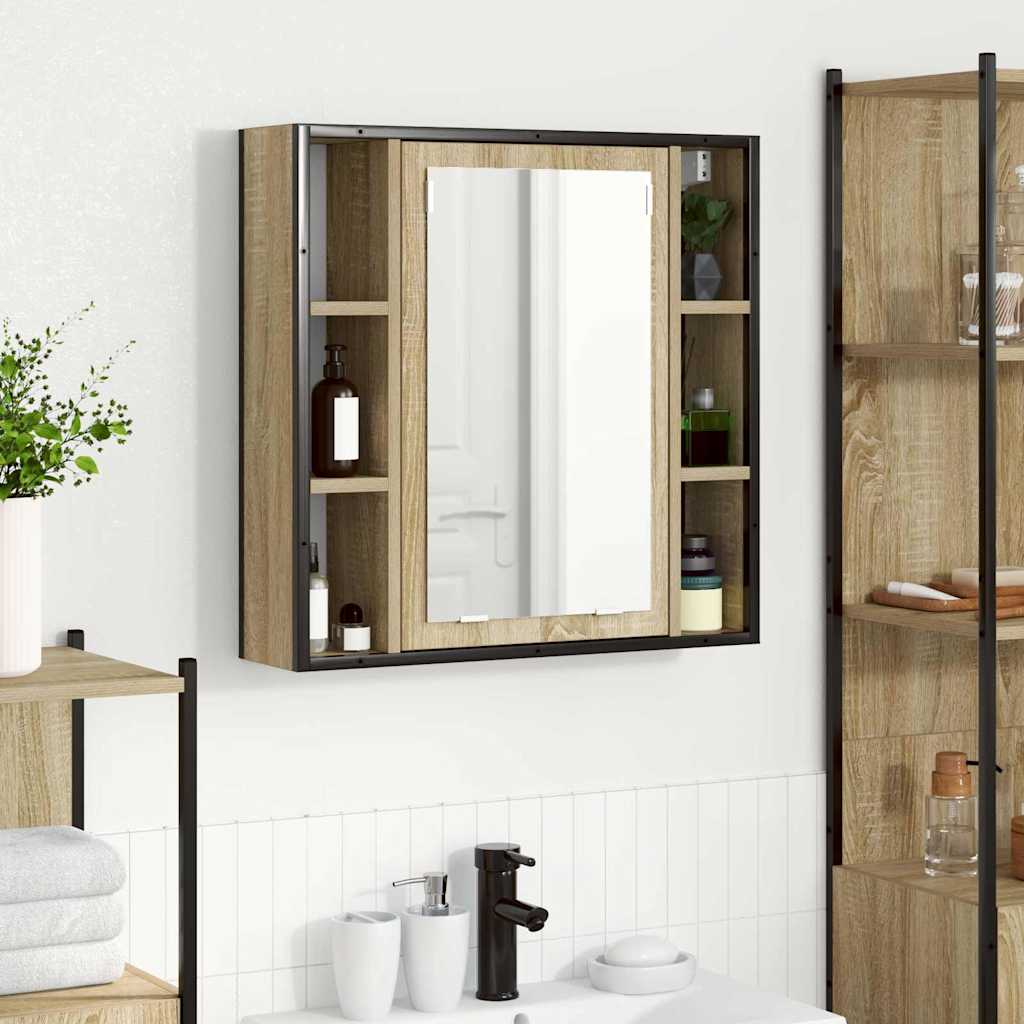 Spiegelschrank Sonoma-Eiche 60 x 16 x 60 cm Holzwerkstoff