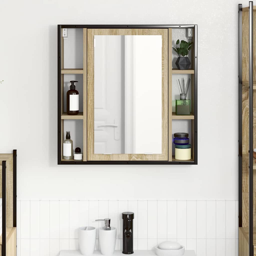 Spiegelschrank Sonoma-Eiche 60 x 16 x 60 cm Holzwerkstoff