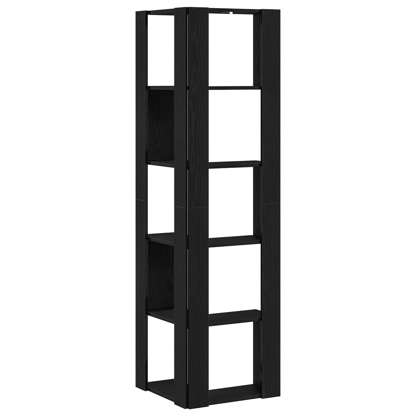 Bücherregal 5 Ebenen 50 x 50 x 179 cm Schwarz Eichen-Optik