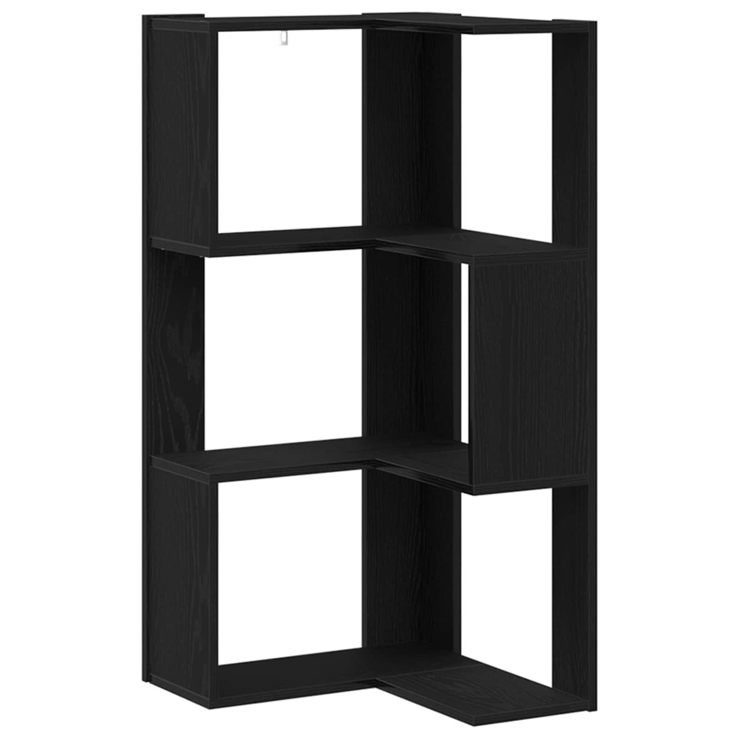 Bücherregal 3 Ebenen 50 x 50 x 102 cm Schwarz Eichen-Optik