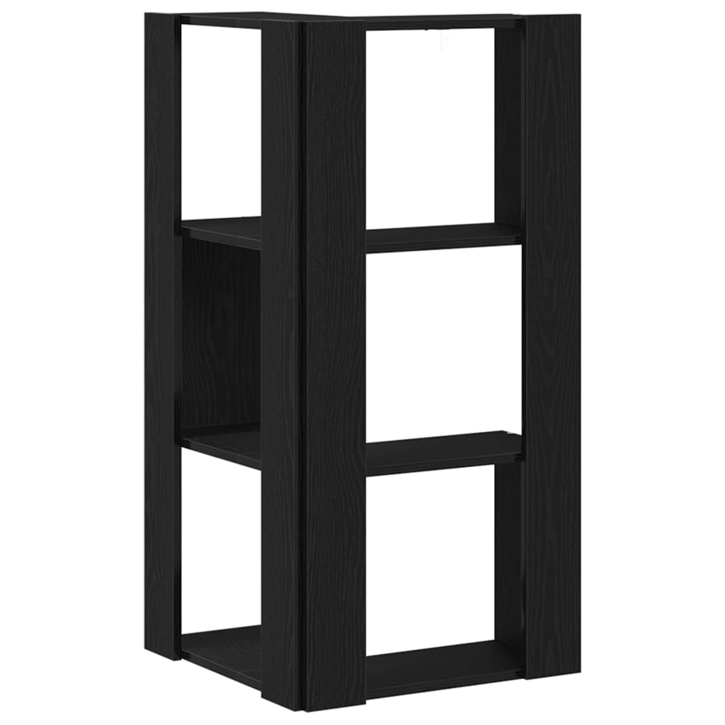 Bücherregal 3 Ebenen 50 x 50 x 102 cm Schwarz Eichen-Optik