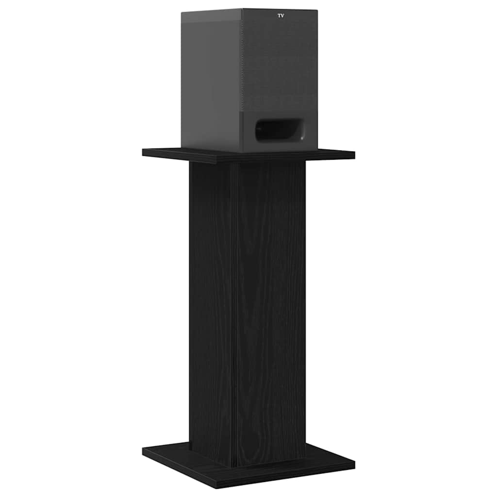 Lautsprecherständer 2 stk. Schwarz Eichen-Optik 30 x 30 x 60 cm