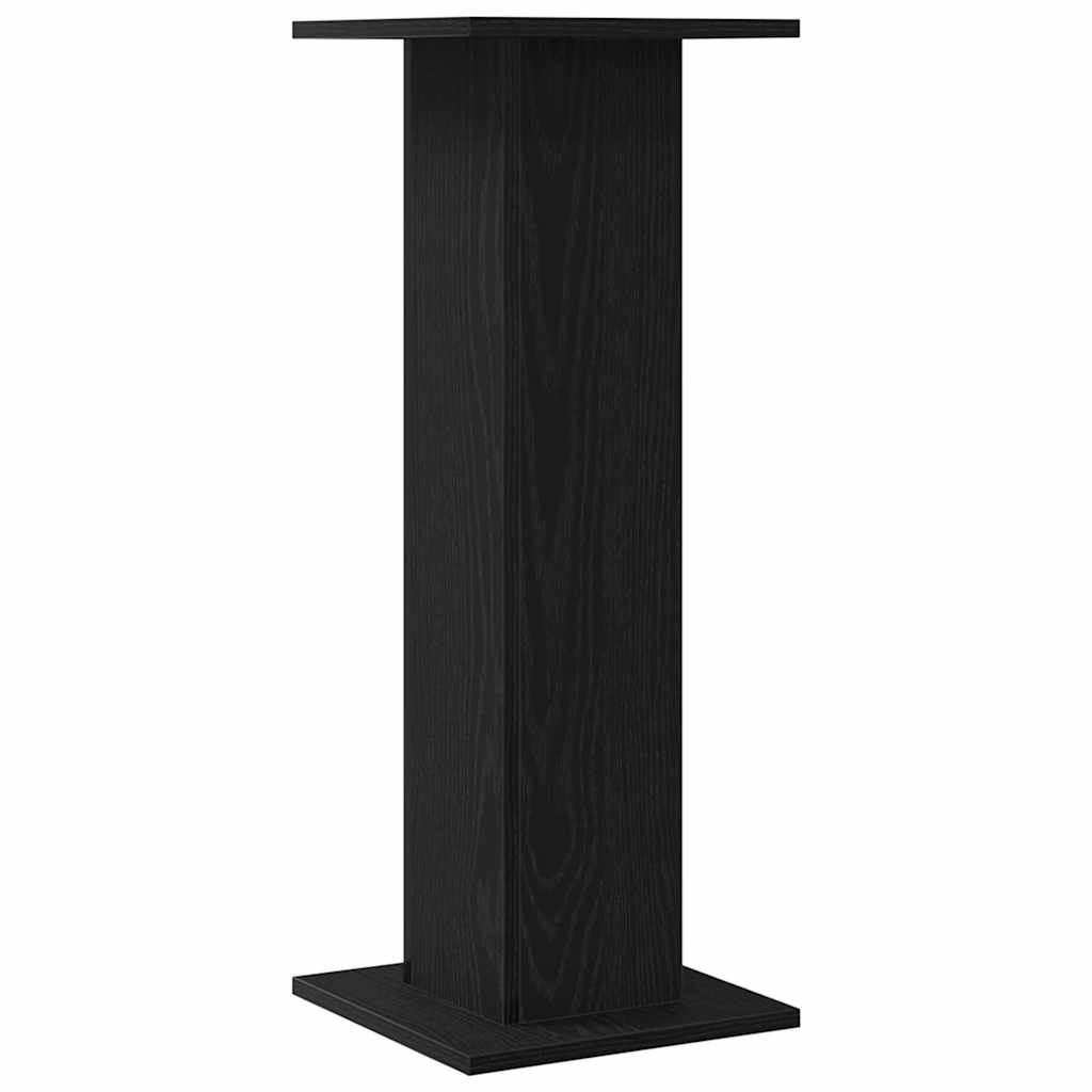 Lautsprecherständer 2 stk. Schwarz Eichen-Optik 30 x 30 x 80 cm