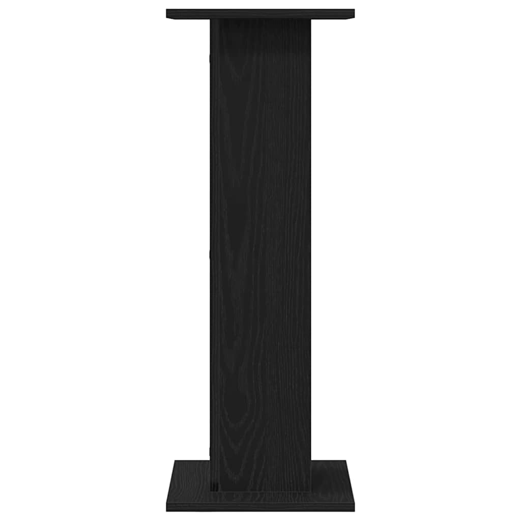 Lautsprecherständer 2 stk. Schwarz Eichen-Optik 30 x 30 x 80 cm
