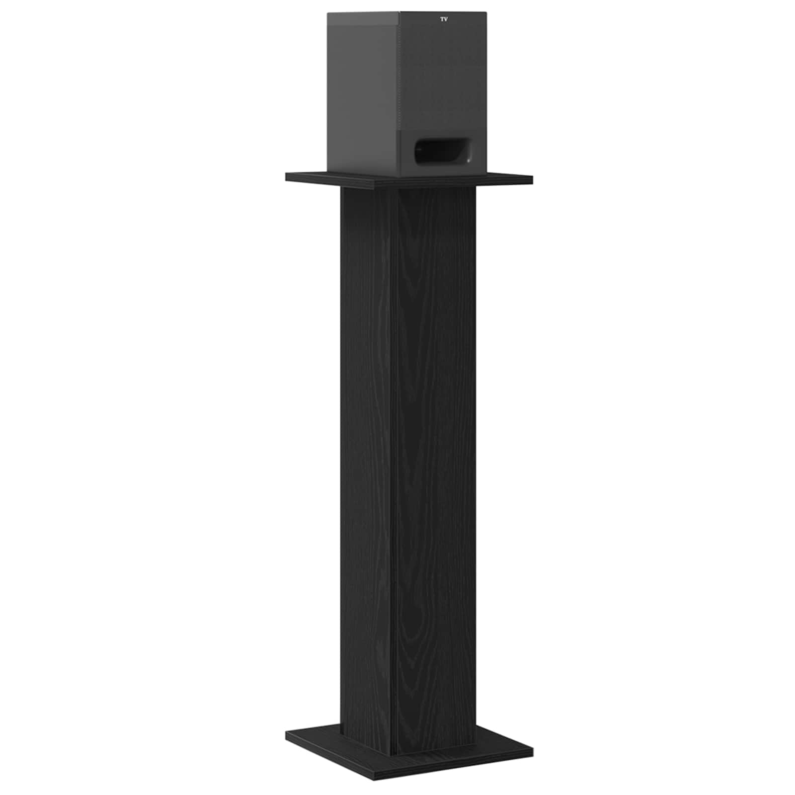Lautsprecherständer 2 stk. Schwarz Eichen-Optik 30 x 30 x 95 cm