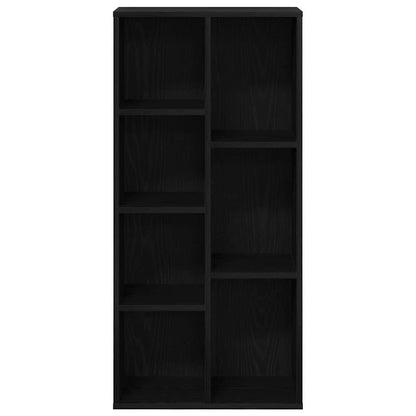 Bücherregal 7 Ebenen 50 x 25 x 102 cm Schwarz Eichen-Optik