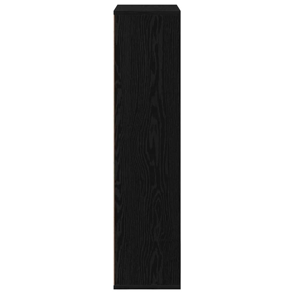 Bücherregal 7 Ebenen 50 x 25 x 102 cm Schwarz Eichen-Optik