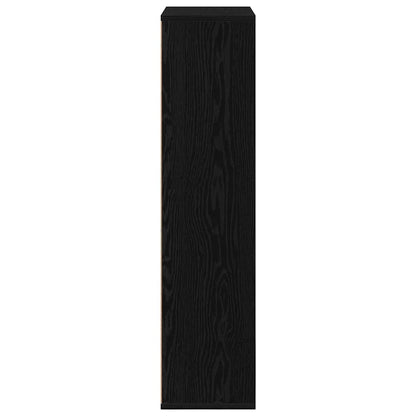 Bücherregal 7 Ebenen 50 x 25 x 102 cm Schwarz Eichen-Optik