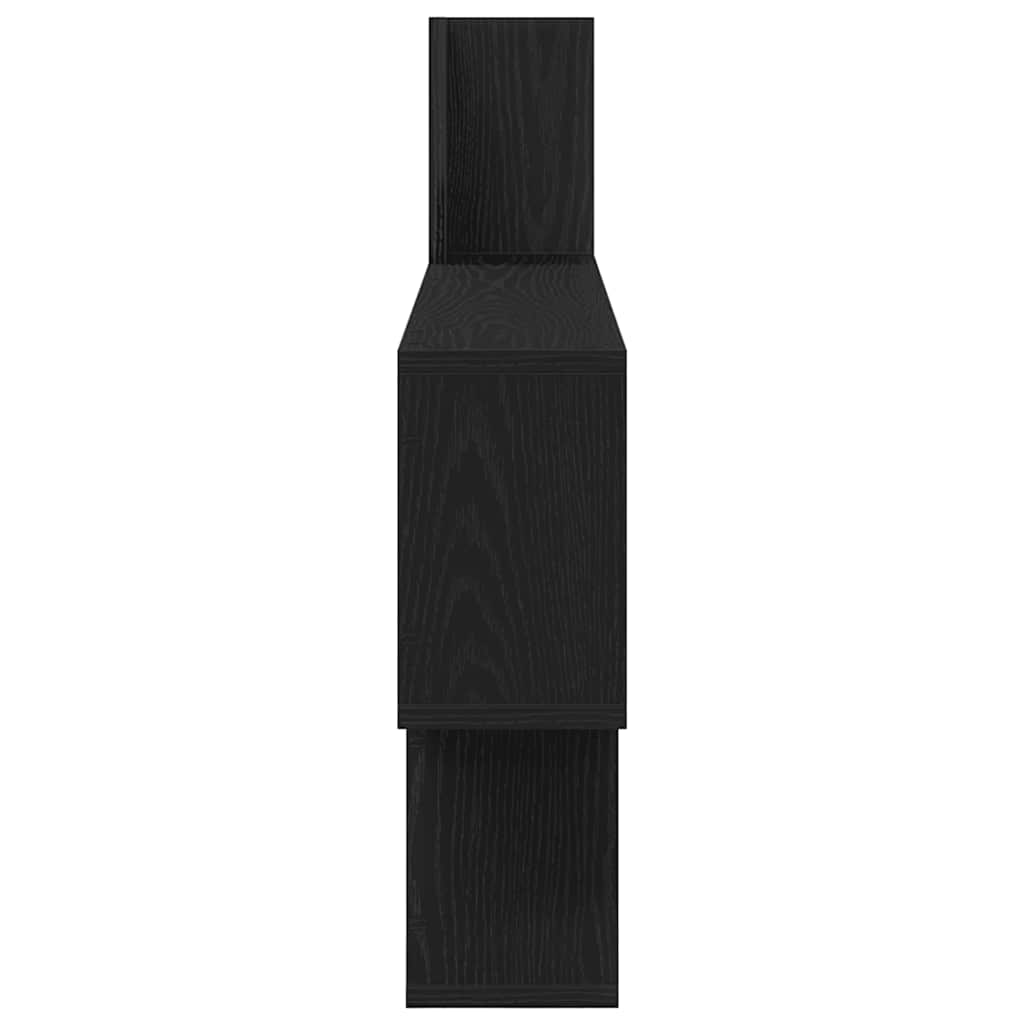 Wall shelf black oak look 100x15x70 cm wood material