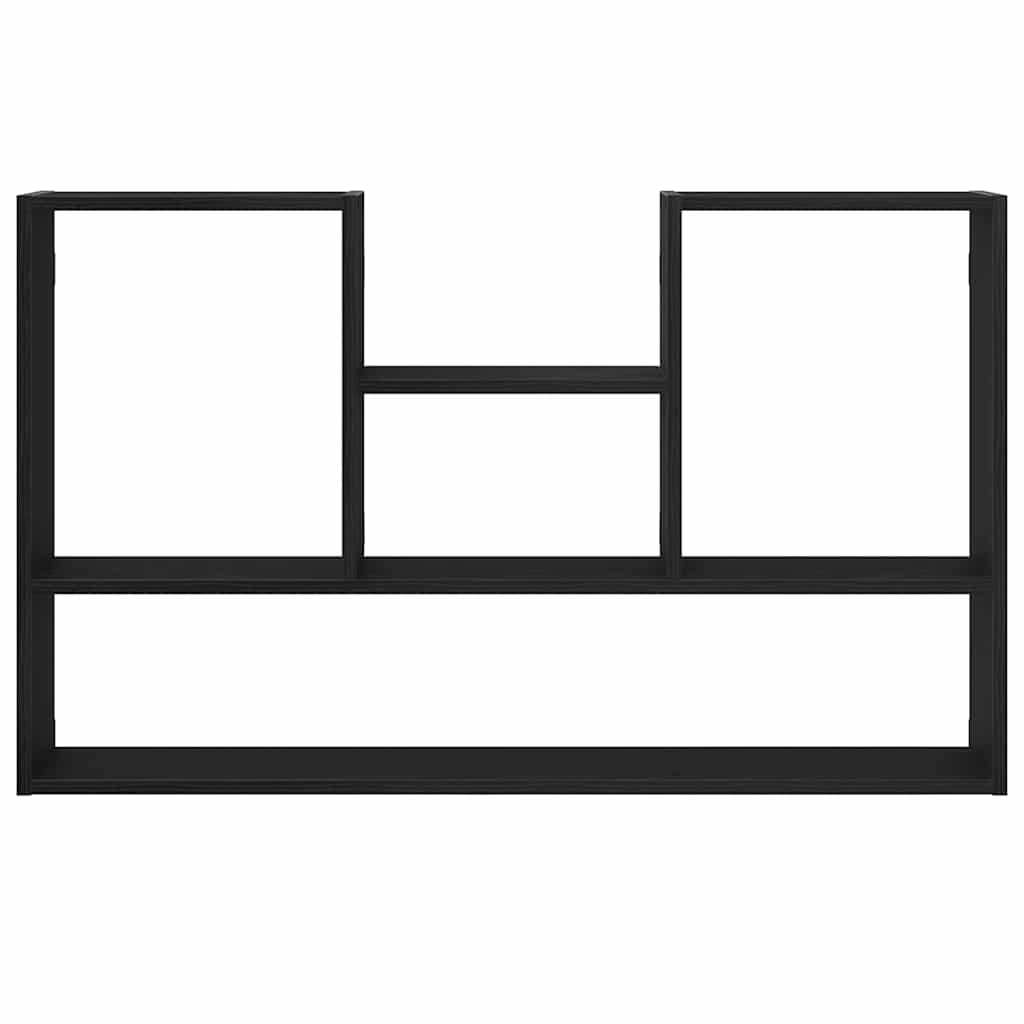 Wall shelf black oak look 99x15x60 cm wood material