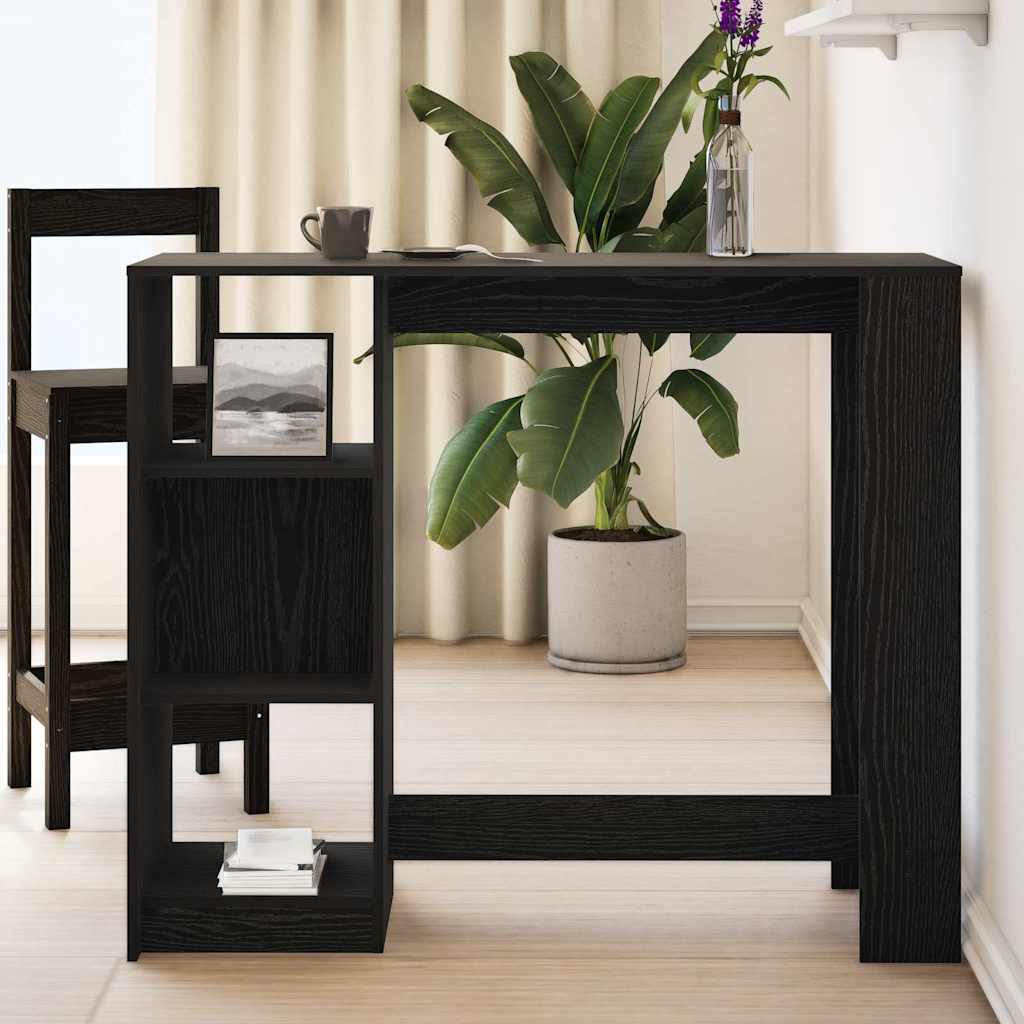 Bartisch 124 x 46 x 103.5 cm Holzwerkstoff Schwarz Eichen-Optik