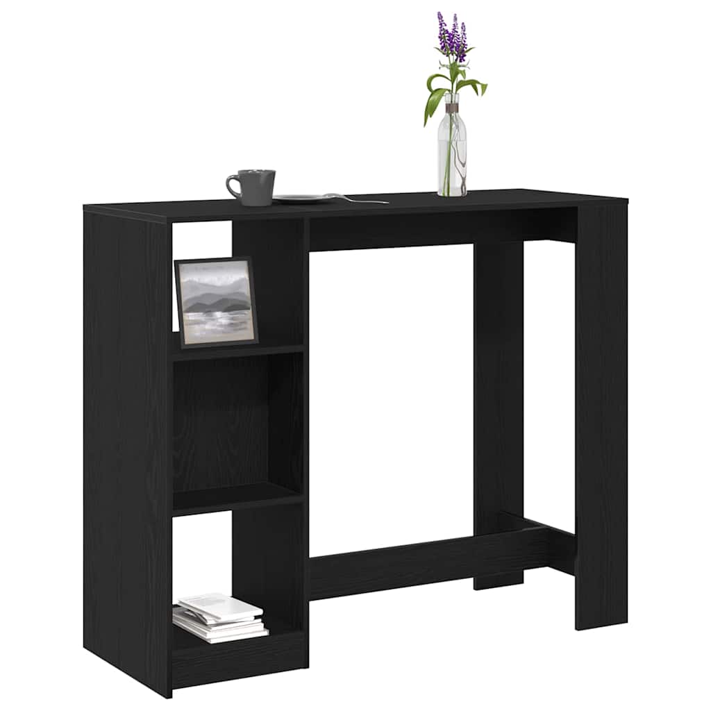 Bartisch 124 x 46 x 103.5 cm Holzwerkstoff Schwarz Eichen-Optik