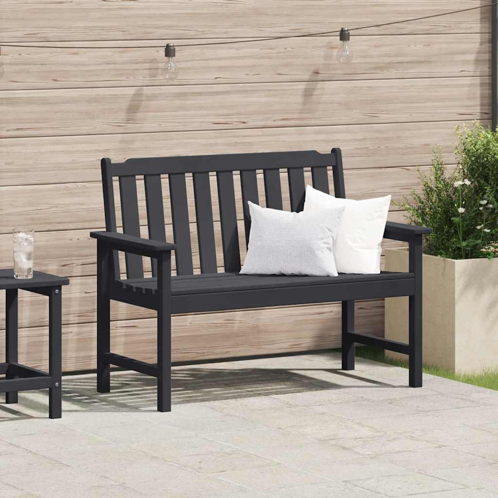 Gartenbank Schwarz 120 x 59 x 88 cm HDPE
