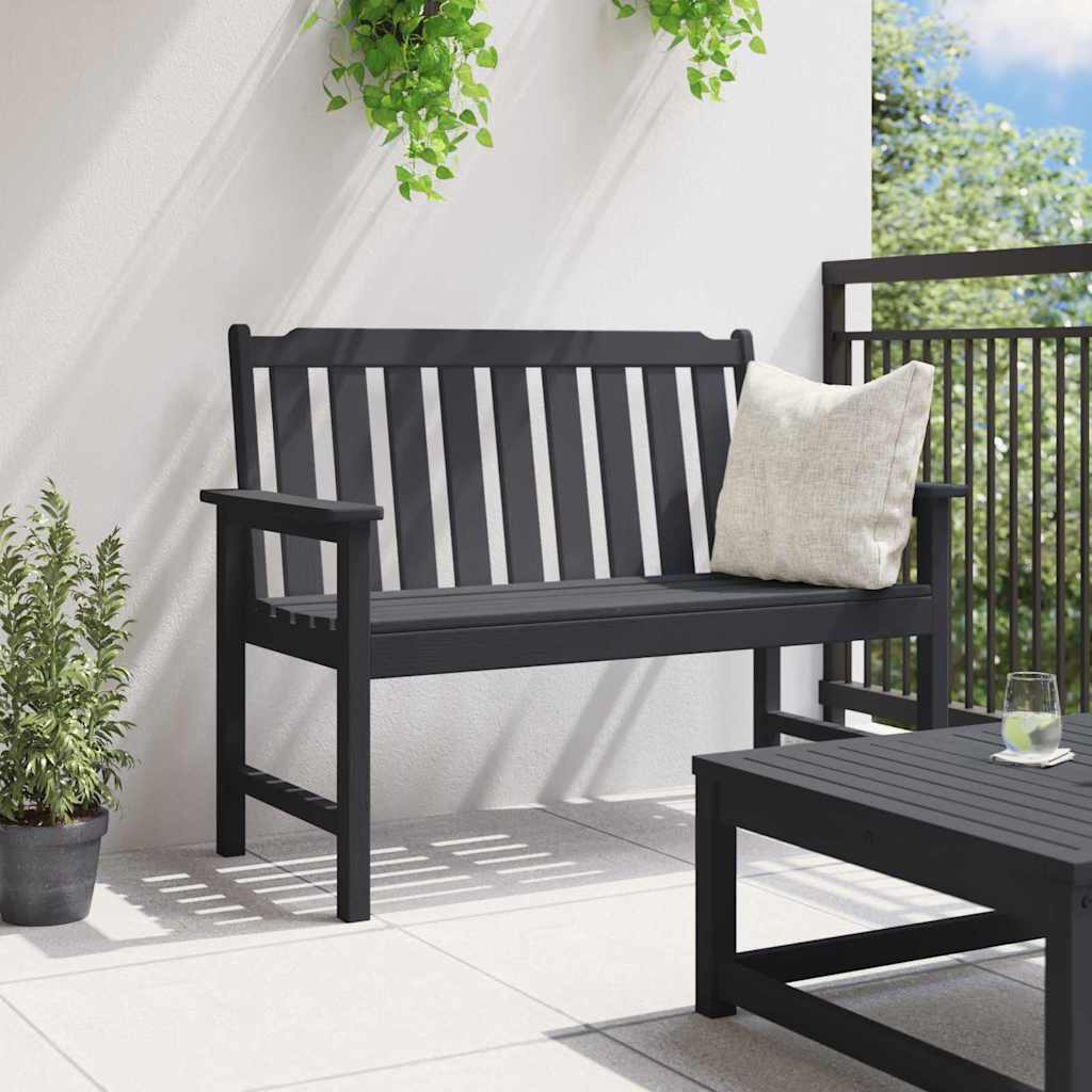 Gartenbank Schwarz 120 x 59 x 88 cm HDPE
