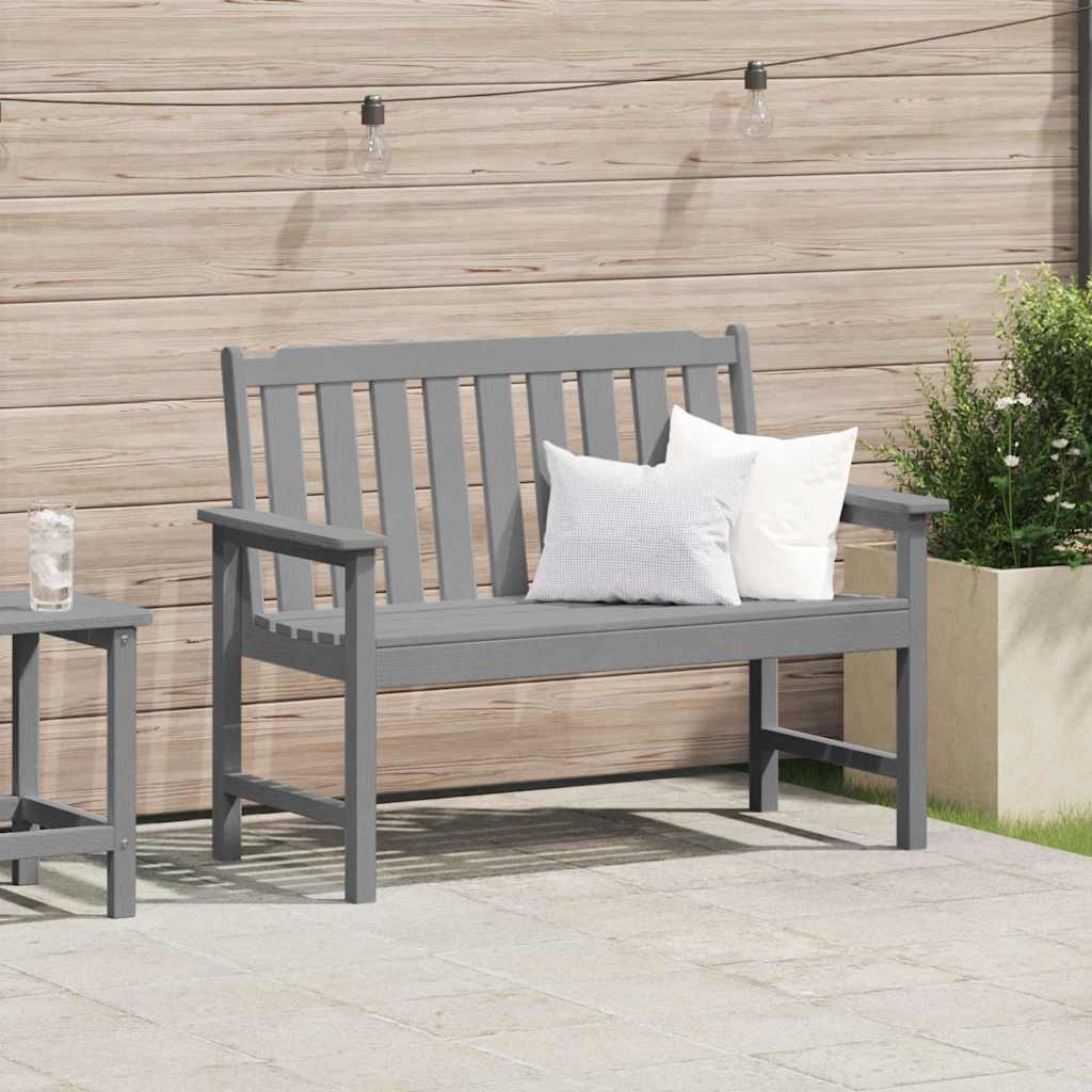 Gartenbank Hellgrau 120 x 59 x 88 cm HDPE
