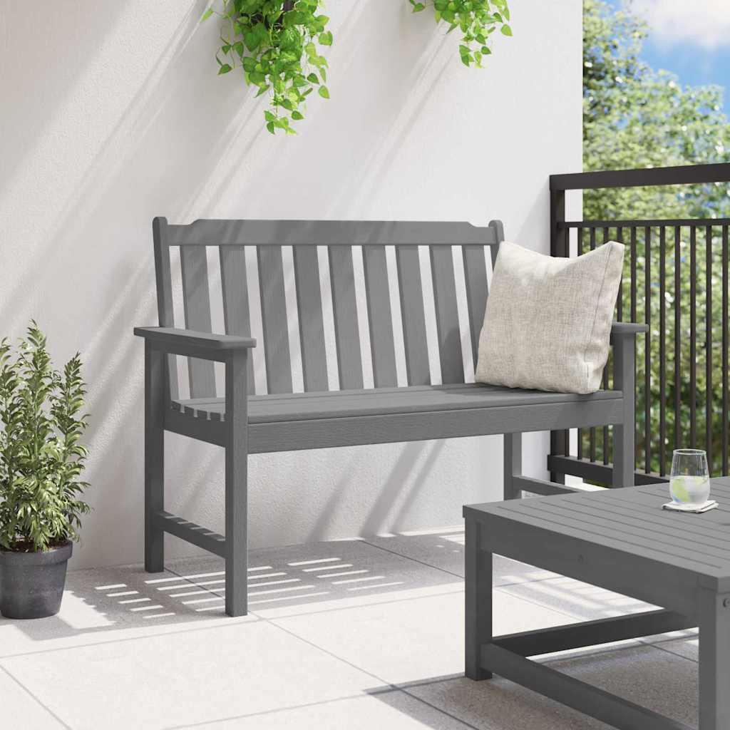 Gartenbank Hellgrau 120 x 59 x 88 cm HDPE