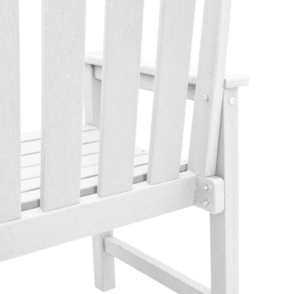 Garten-Esszimmerstuhl 2 Stk. Weiß HDPE