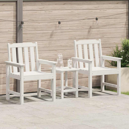 Garten-Esszimmerstuhl 2 stk. Weiß HDPE