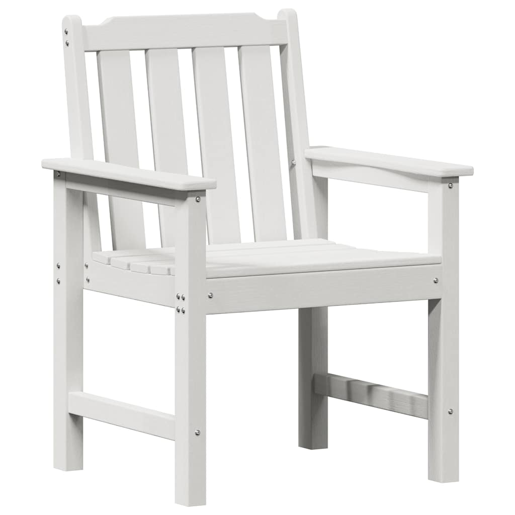 Garten-Esszimmerstuhl 2 Stk. Weiß HDPE