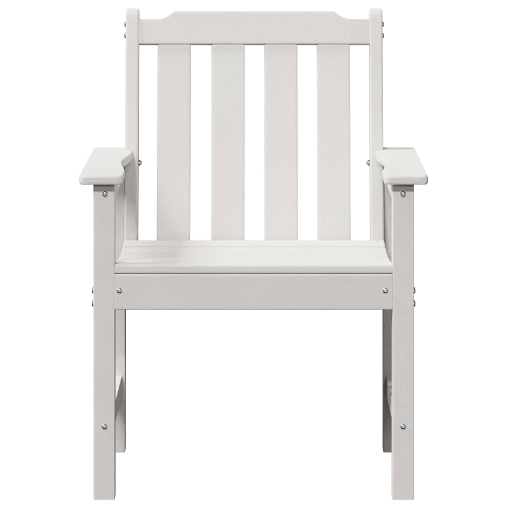 Garten-Esszimmerstuhl 2 Stk. Weiß HDPE