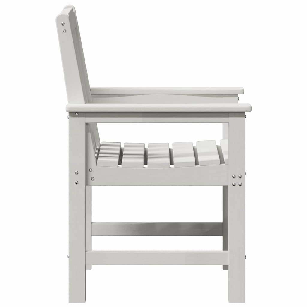 Garten-Esszimmerstuhl 2 Stk. Weiß HDPE