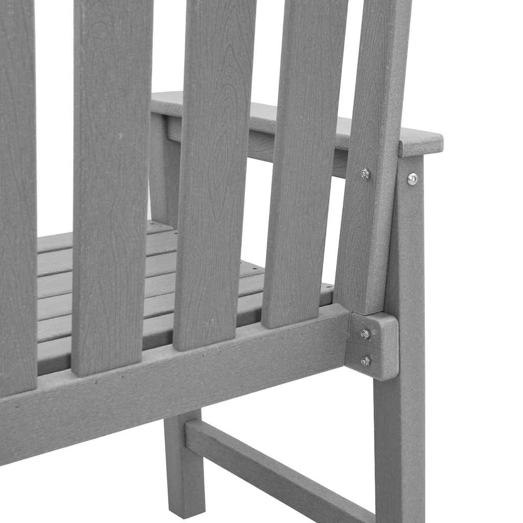 Garten-Esszimmerstuhl 2 Stk. Hellgrau HDPE