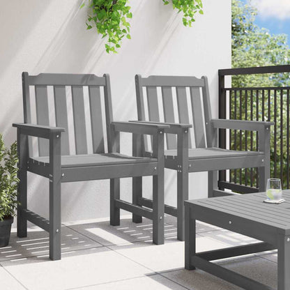 Garten-Esszimmerstuhl 2 stk. Hellgrau HDPE