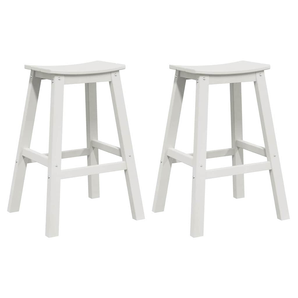 Barhocker 2 stk. Weiß 52 x 43 x 73,5 cm HDPE