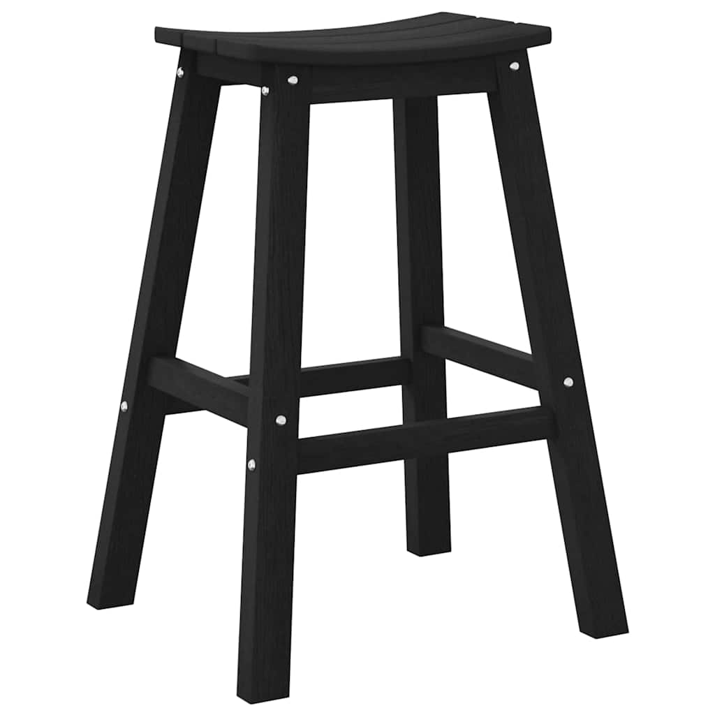 Barhocker 2 stk. Schwarz 52 x 43 x 73,5 cm HDPE