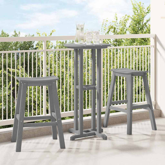 Barhocker 2 stk. Hellgrau 52 x 43 x 73,5 cm HDPE