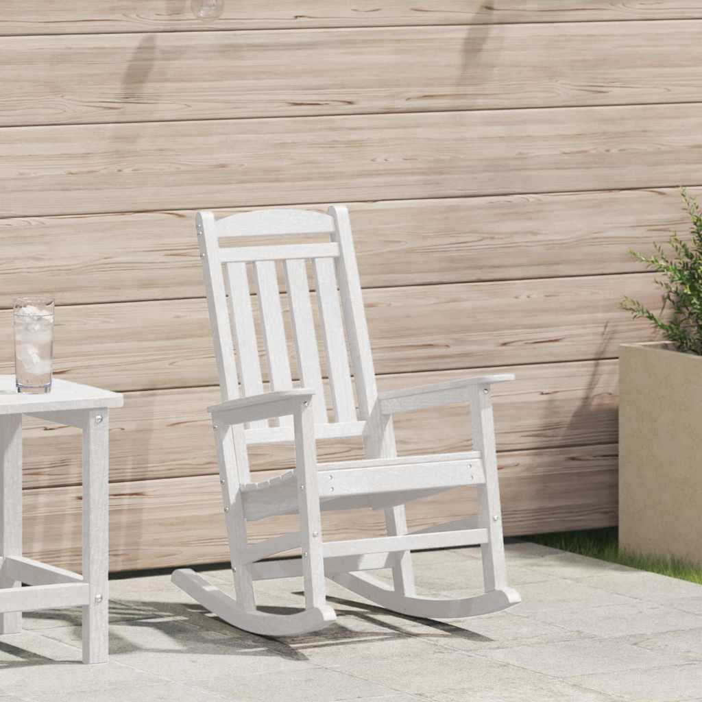 Garten-Schaukelstuhl Weiß HDPE