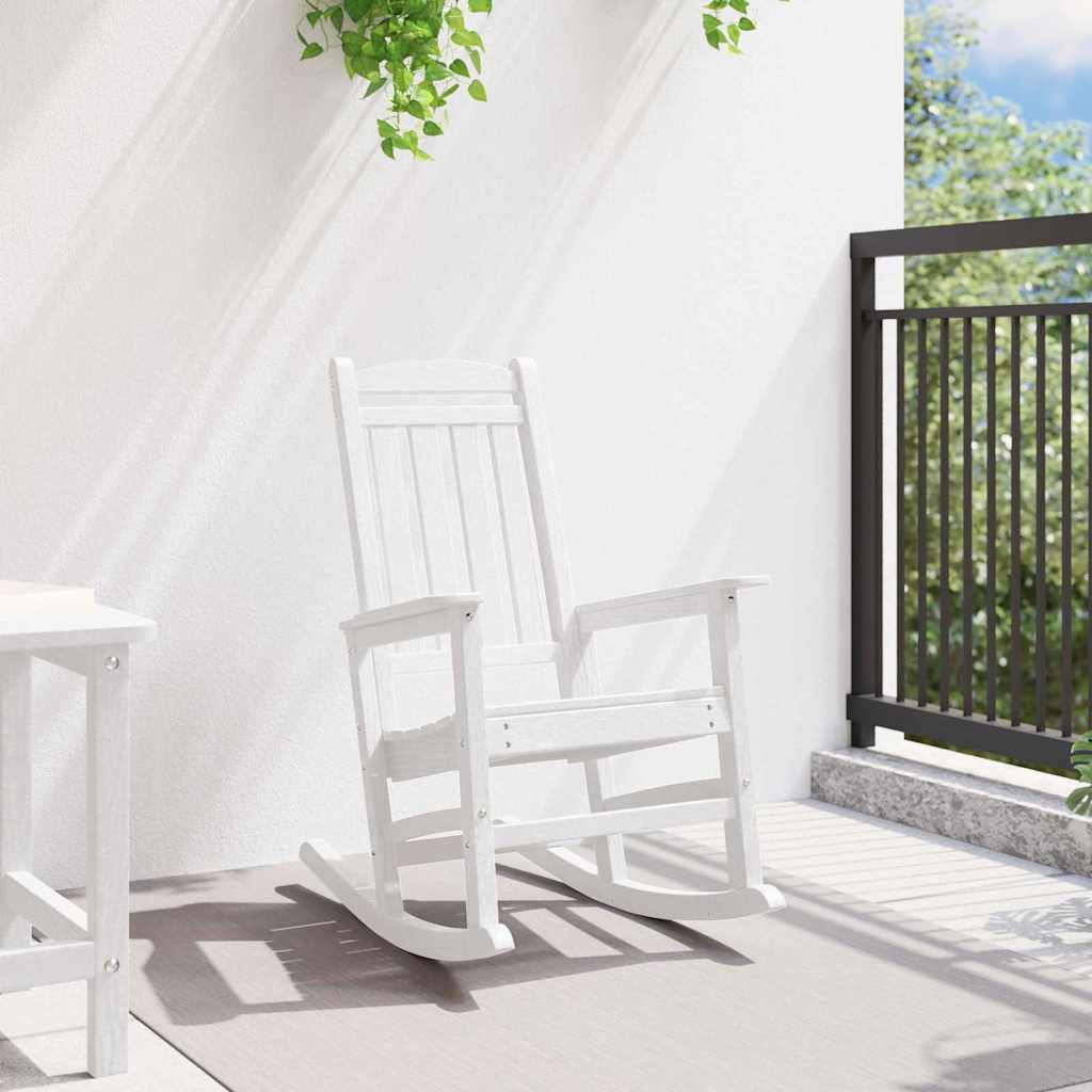 Garten-Schaukelstuhl Weiß HDPE