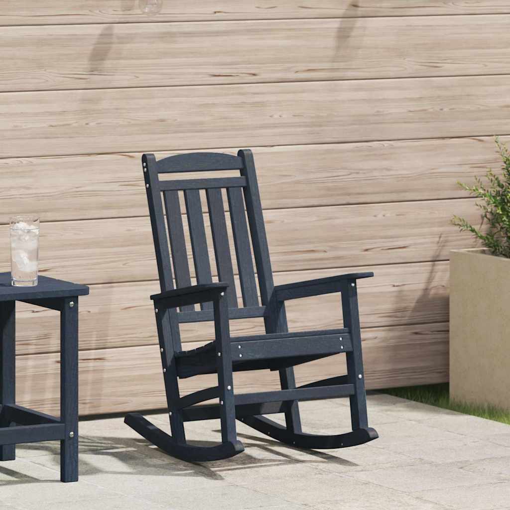 Garten-Schaukelstuhl Marineblau HDPE