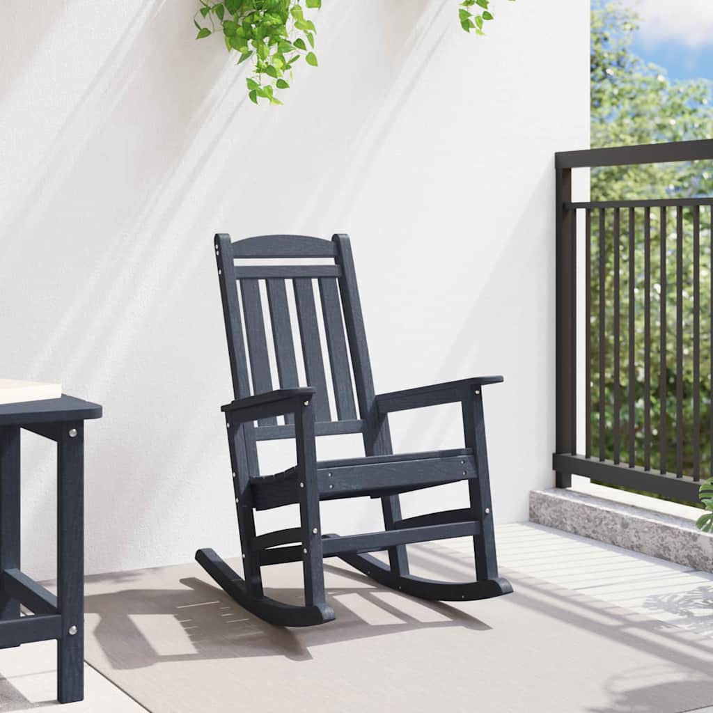 Garten-Schaukelstuhl Marineblau HDPE