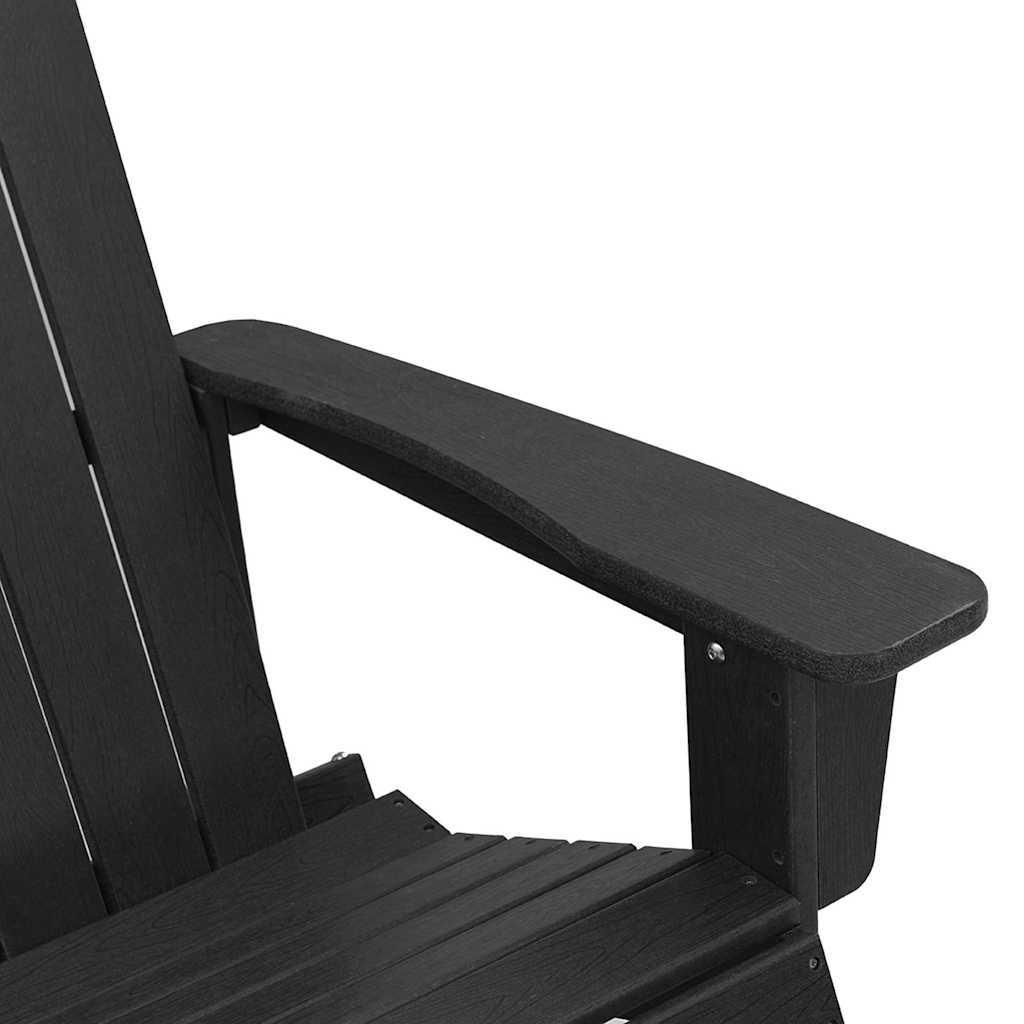 Adirondack-Schaukelstuhl Schwarz 92 x 73,5 x 92 cm HDPE