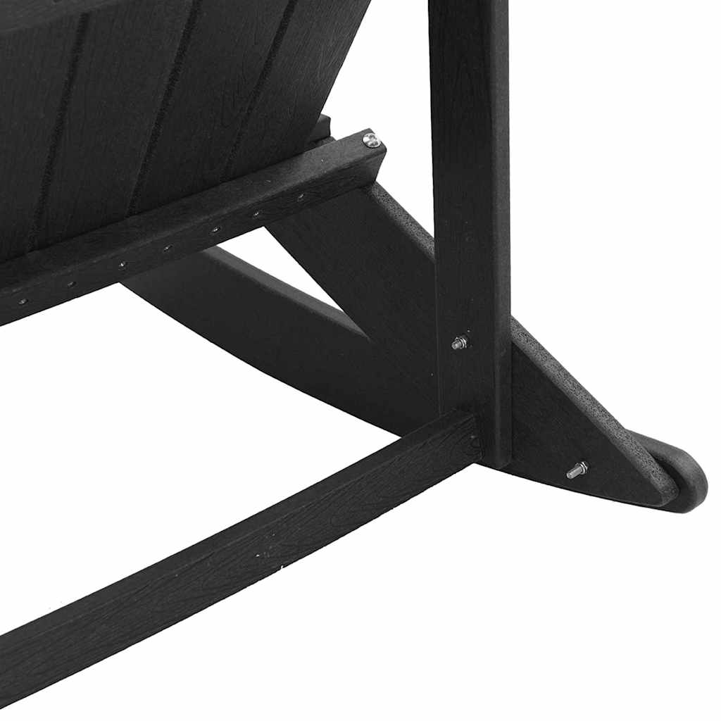 Adirondack-Schaukelstuhl Schwarz 92 x 73,5 x 92 cm HDPE