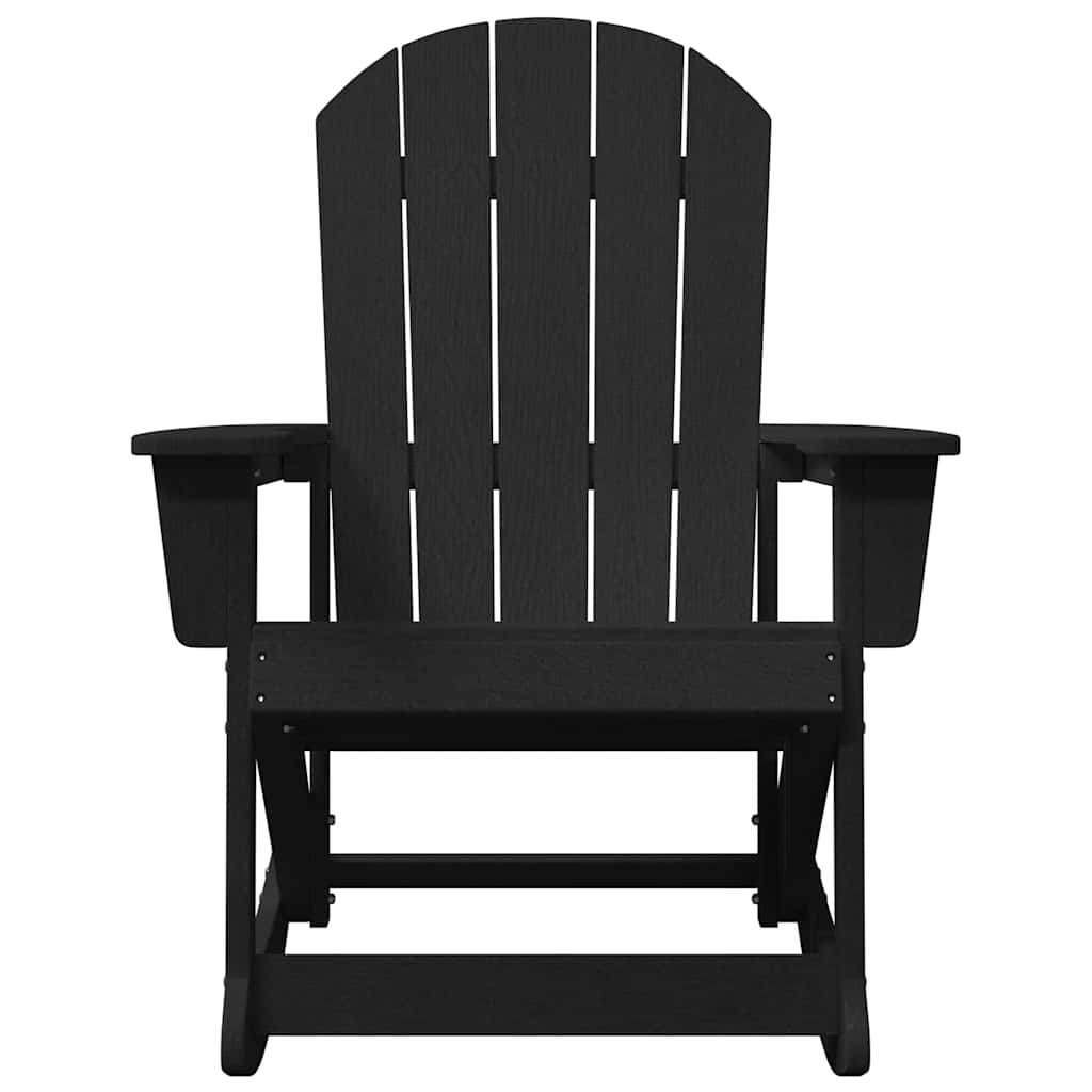 Adirondack-Schaukelstuhl Schwarz 92 x 73,5 x 92 cm HDPE