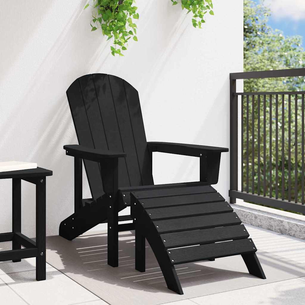 Adirondack-Stuhl Schwarz 82 x 74 x 92 cm HDPE