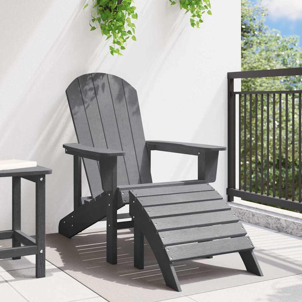 Adirondack-Stuhl Hellgrau 82 x 74 x 92 cm HDPE