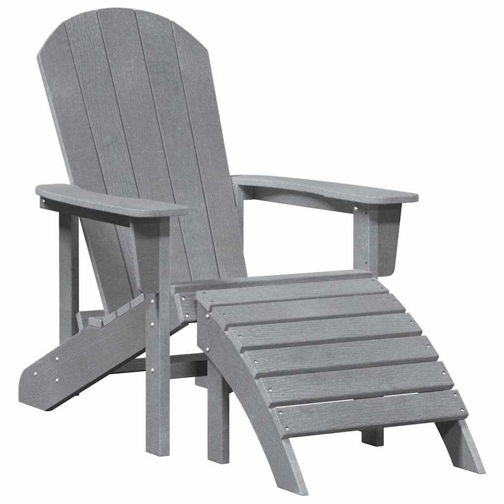 Adirondack-Stuhl Hellgrau 82 x 74 x 92 cm HDPE