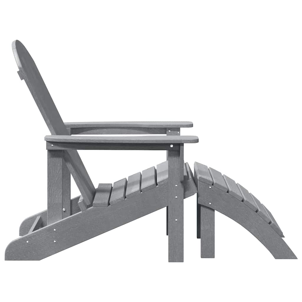Adirondack-Stuhl Hellgrau 82 x 74 x 92 cm HDPE
