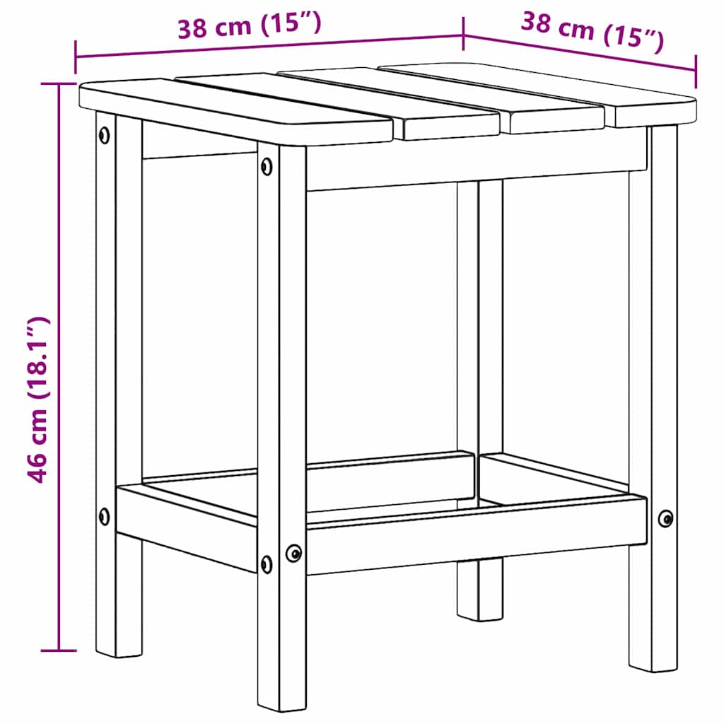 Beistelltisch Marineblau 38 x 38 x 46 cm Polyethylen