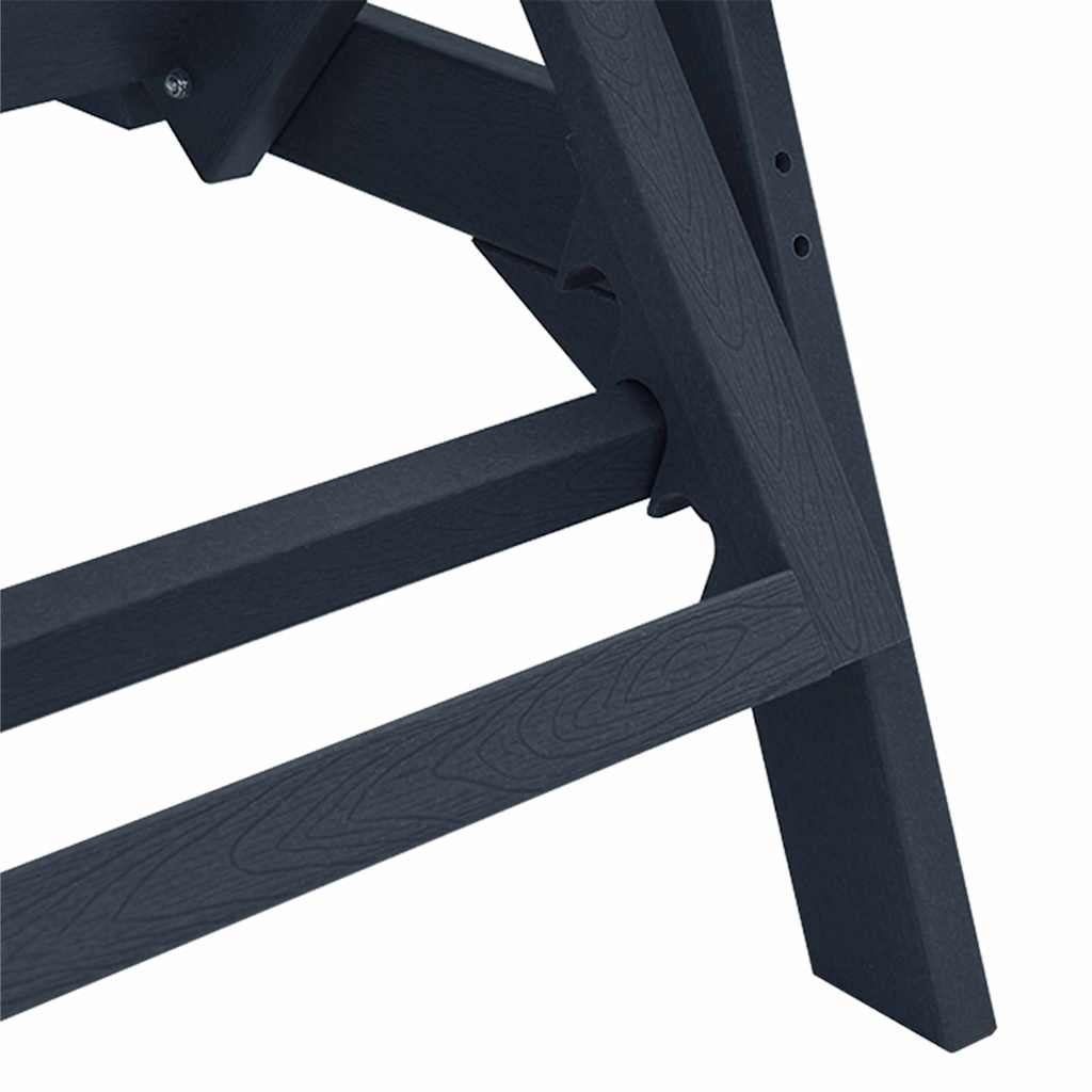 Sonnenliege mit Kissen Marineblau 73,5 x 92 x 90cm HDPE