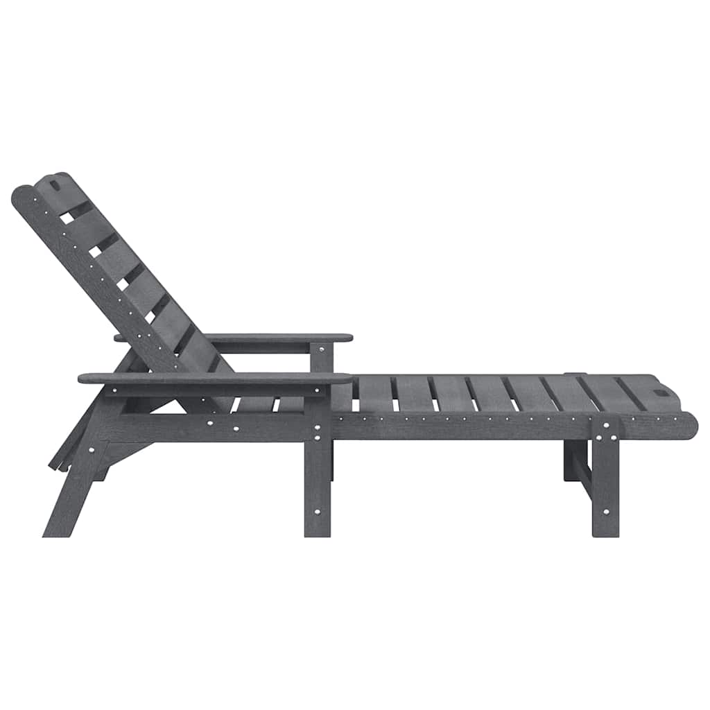 Sonnenliege Hellgrau 73,5 x 92 x 90cm HDPE