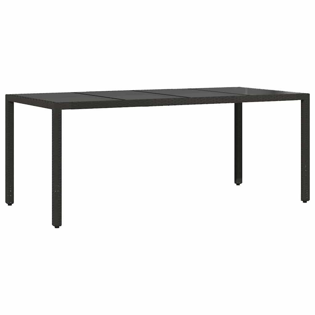Garten Essgruppe 7 stk. Schwarz Poly-Rattan