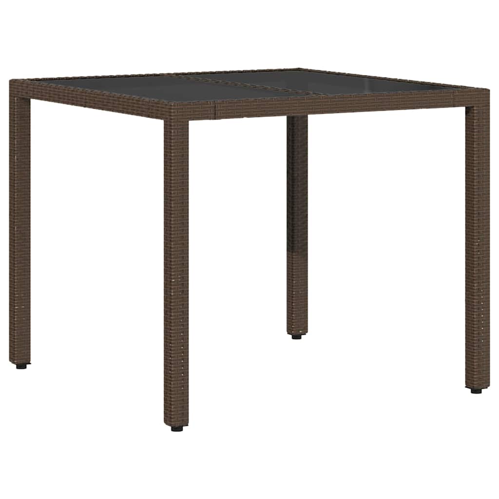 Garten Essgruppe 5 stk. Braun Poly-Rattan
