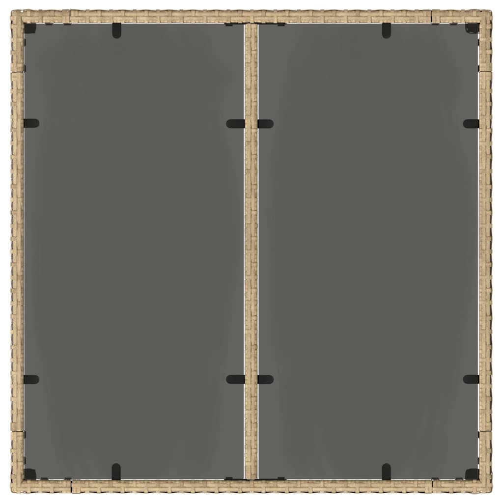 Garten Essgruppe 3 Stk. Beige Poly-Rattan