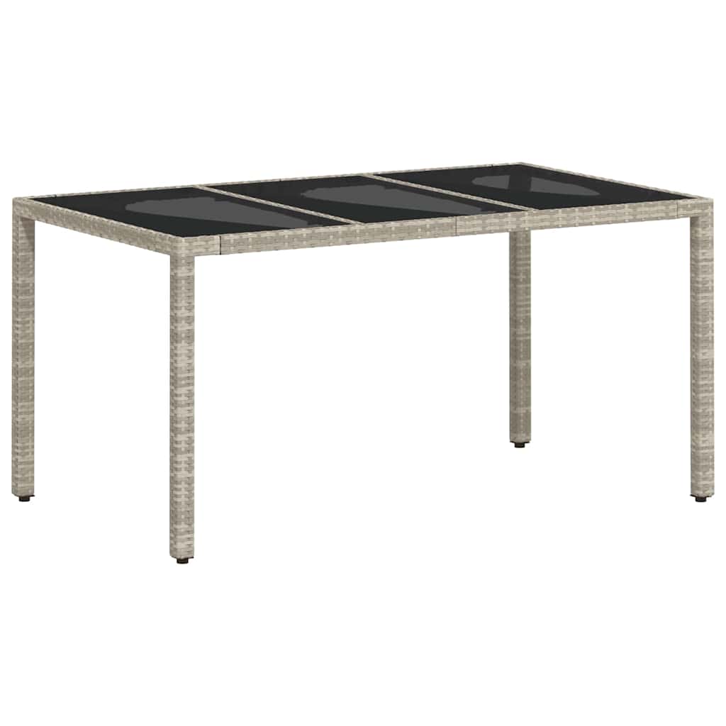 Garten Essgruppe 5 stk. Hellgrau Poly-Rattan