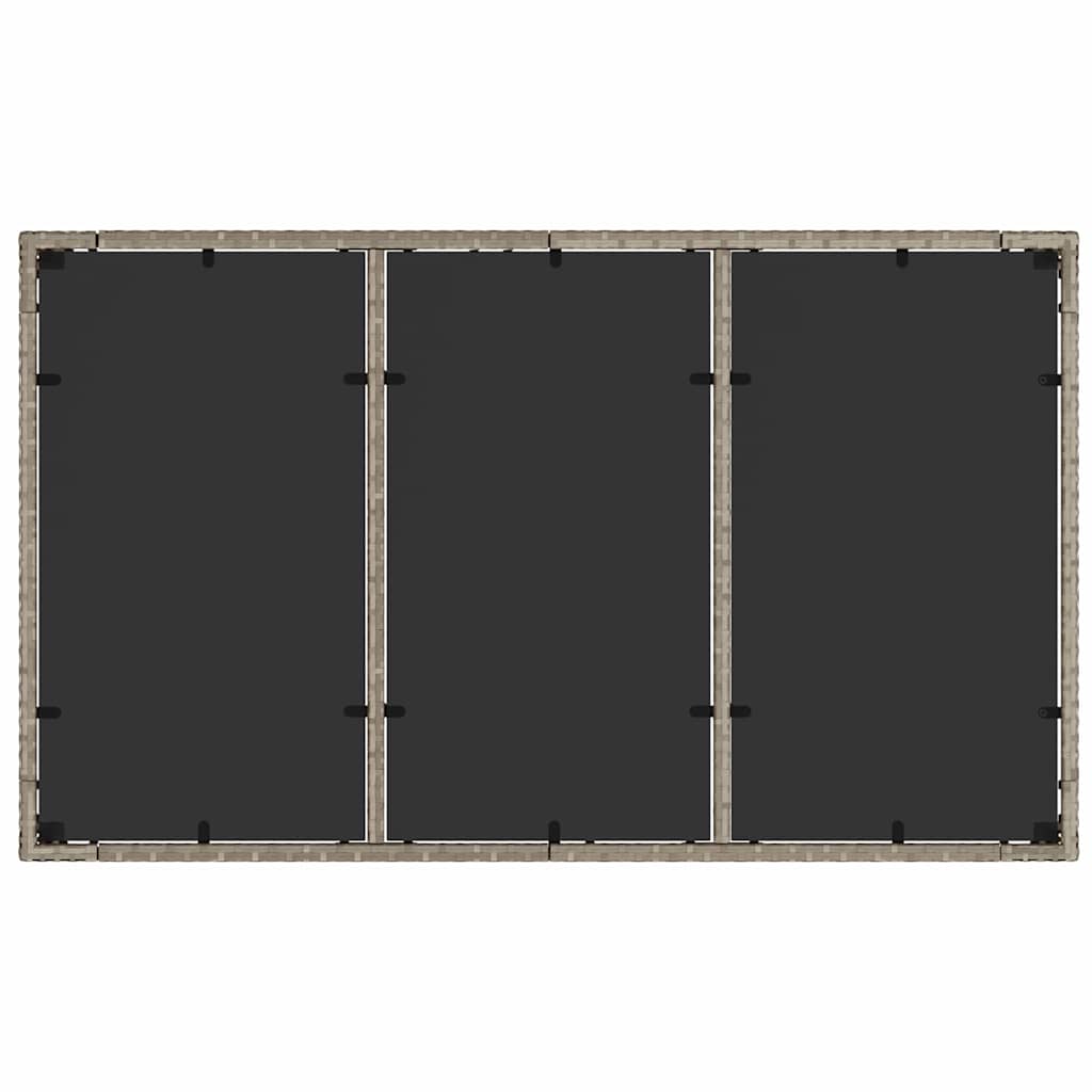 Garten Essgruppe 5 stk. Hellgrau Poly-Rattan